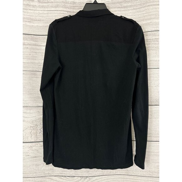 James Perse Hidden Button-Down Long Sleeve Blouse Size 2/M - Picture 2 of 2